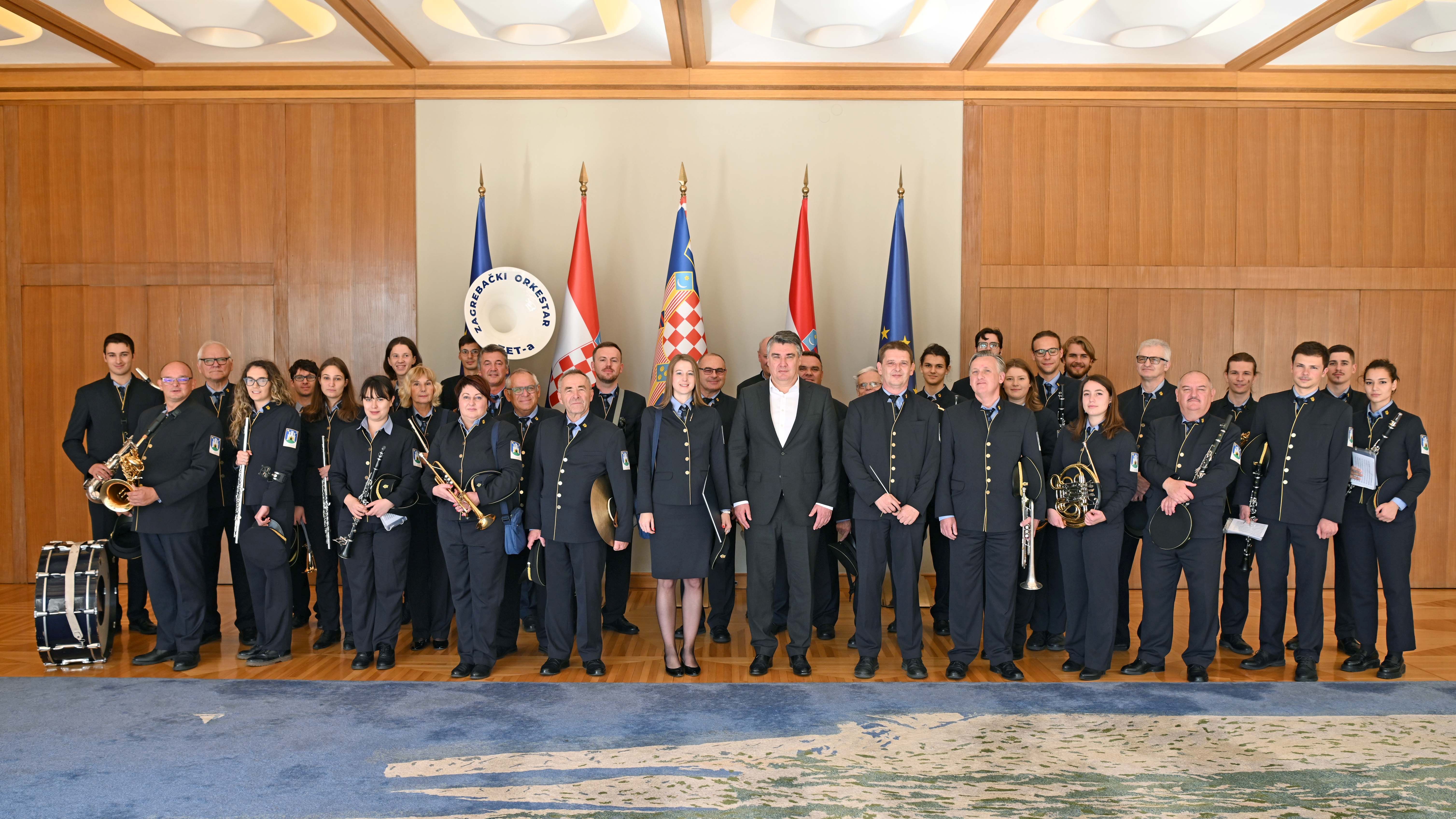 President Milanović Receives Zagreb ZET Orchestra Marking 95 Years of